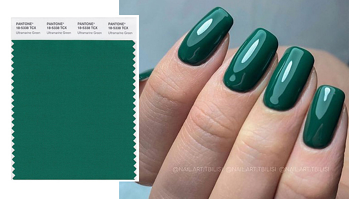 Гель лак для ногтей зеленые осенние цвета