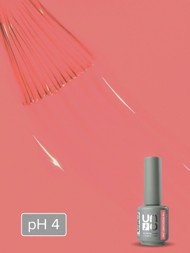 UNO, PEDICURE LINE, 118 Однофазный гель-лак, коралловый, 8 г фото 3
