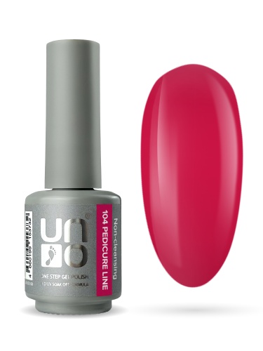 UNO, PEDICURE LINE, 104 Однофазный гель-лак, малиновый, 8 г