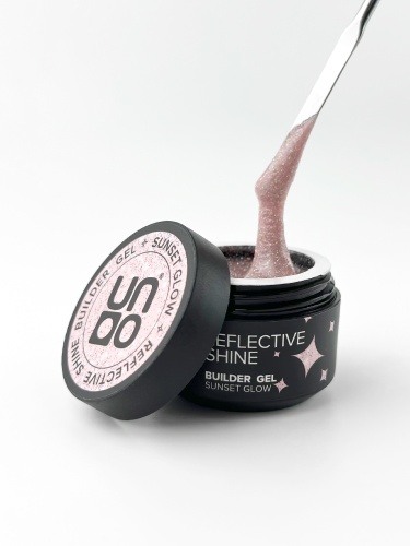 UNO, Моделирующий цветной гель Reflective Shine Builder Gel Sunset Glow, 15 г