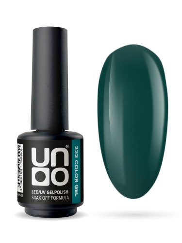 UNO, Гель-лак 222 Темно-зеленый - Dark Green, 8 г фото 2