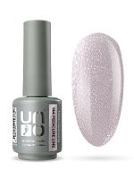 UNO, PEDICURE LINE, 144 Однофазный гель-лак, полупрозрачный лиловый с шиммером, 8 г					