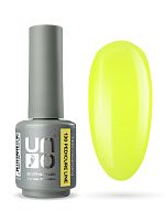 UNO, PEDICURE LINE, 130 Однофазный гель-лак, желтый неон, 8 г					