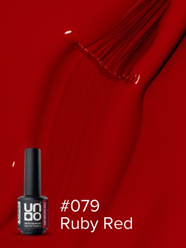 UNO, Гель-лак 079 Рубиновый - Ruby Red, 8 г фото 3
