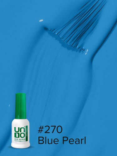 UNO, Гель-лак 270 Голубая жемчужина - Blue Pearl, 8 мл фото 4