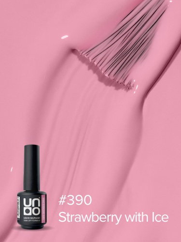 UNO, Гель-лак 390 Клубника со льдом - Strawberry with Ice, 8 г фото 4