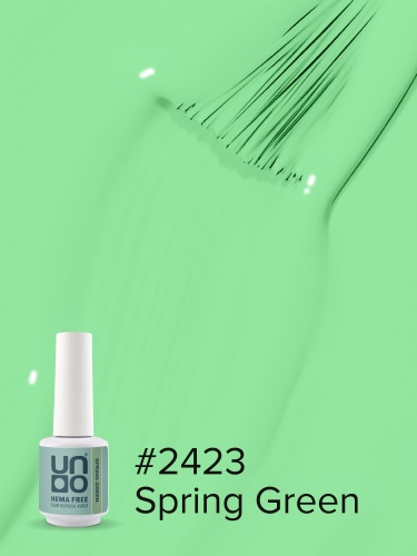 UNO, HEMA FREE, Гель-лак 2423 Весенне-зеленый - Spring Green, 10 г фото 3