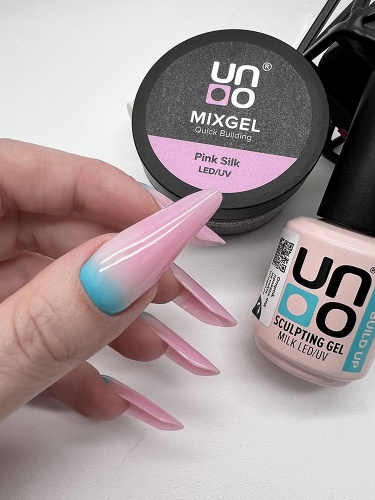 UNO, Полиакриловый гель MIXGEL Pink Silk, камуфлирующий, туба 30 г фото 12