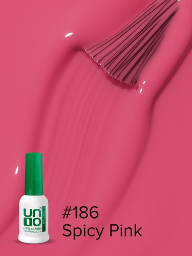 UNO, Гель-лак 186 Пикантный розовый - Spicy Pink, 8 мл фото 3