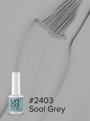 UNO, HEMA FREE, Гель-лак 2403 Cерый - Sool Grey, 10 г фото 3