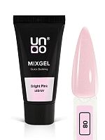 UNO, Полиакриловый гель MIXGEL Bright Pink, камуфлирующий, туба 30 г					