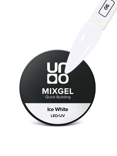 UNO, Полиакриловый гель MIXGEL Ice White, камуфлирующий, шайба 30 г