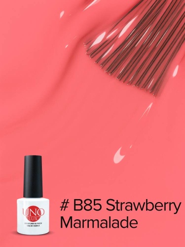 UNO LUX, B85 Гель-лак Strawberry Marmalade - Клубничный мармелад, 8 г фото 3