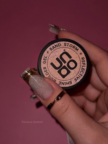 UNO, Моделирующий цветной гель Reflective Shine Builder Gel Sand Storm, 15 г фото 7