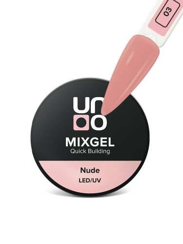 UNO, Полиакриловый гель MIXGEL Nude, камуфлирующий, шайба 30 г