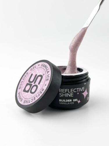 UNO, Моделирующий цветной гель Reflective Shine Builder Gel Vanilla Ice, 15 г