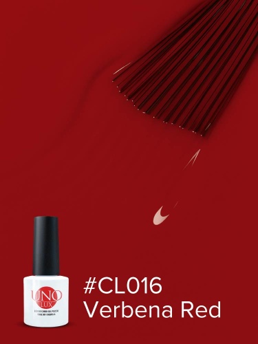 UNO LUX, CL016 Гель-лак Verbena Red - Красная Вербена, 8 г фото 3
