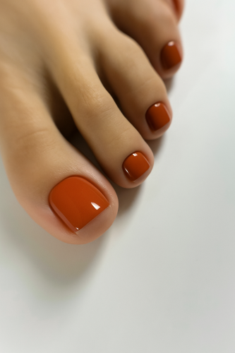 UNO, PEDICURE LINE, 103 Однофазный гель-лак, кирпично-красный, 8 г фото 5