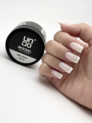 UNO, Полиакриловый гель MIXGEL Milk White, камуфлирующий, туба 30 г фото 14