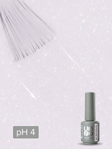 UNO, PEDICURE LINE, 136 Однофазный гель-лак, светло-розовый с шиммером, 8 г фото 3