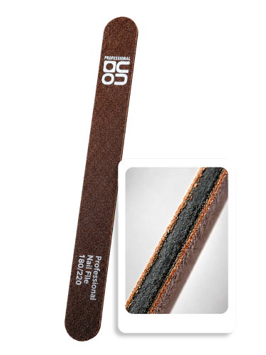 UNO, Пилка 180/220 грит, эластичная коричневая (форма прямая), 50 шт