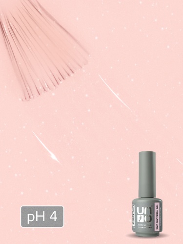 UNO, PEDICURE LINE, 135 Однофазный гель-лак, розовый с шиммером, 8 г фото 3