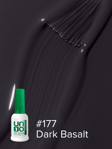 UNO, Гель-лак 177 Темный базальт - Dark Basalt, 8 мл фото 4