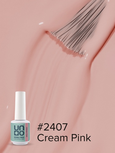 UNO, HEMA FREE, Гель-лак 2407 Кремово-розовый - Cream Pink, 10 г фото 3