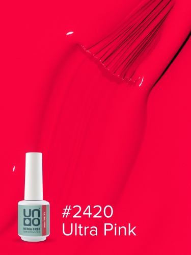 UNO, HEMA FREE, Гель-лак 2420 Ультра розовый - Ultra Pink, 10 г фото 3