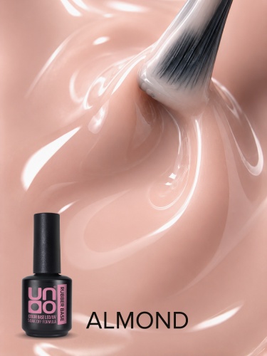 UNO, Гель-лак базовый UNO Rubber Color Base Gel, 12 г Almond фото 3