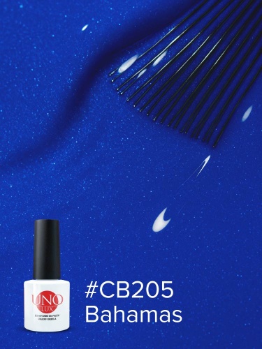 UNO LUX, CB205 Гель-лак Bahamas - Багамы, 8 г фото 3