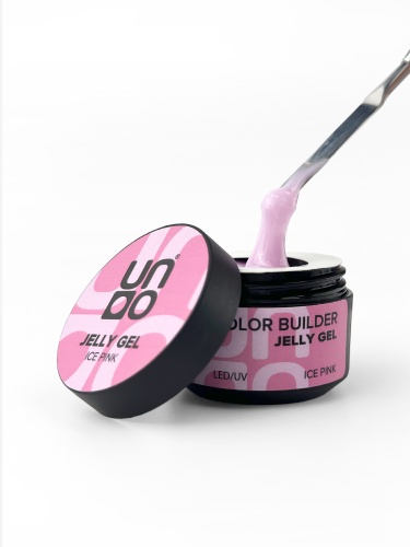 UNO, Моделирующий цветной гель-желе Jelly Gel Ice Pink, 15 г