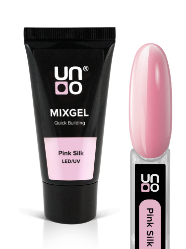 UNO, Полиакриловый гель MIXGEL Pink Silk, камуфлирующий, туба 30 г