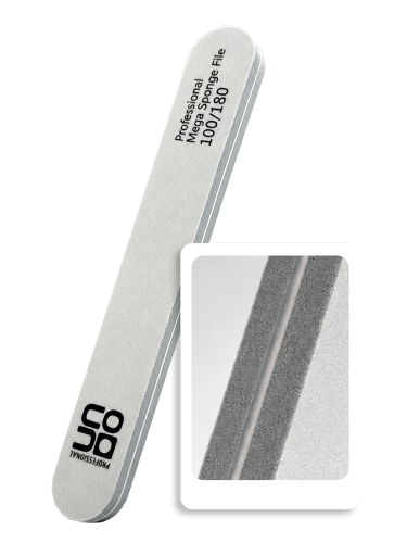 UNO, Шлифовщик Mega Sponge 100/180 грит, серый (форма прямая), 10 шт