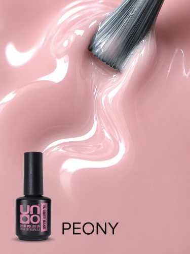 UNO, Гель-лак базовый UNO Rubber Color Base Gel, 12 г Peony фото 3