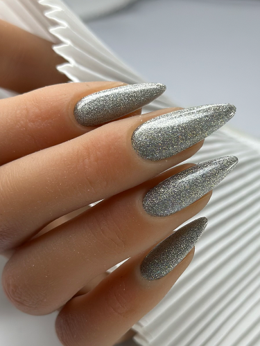 UNO, Гель-лак 315 Голограммное серебро - Holographic Silver, 8 г фото 6