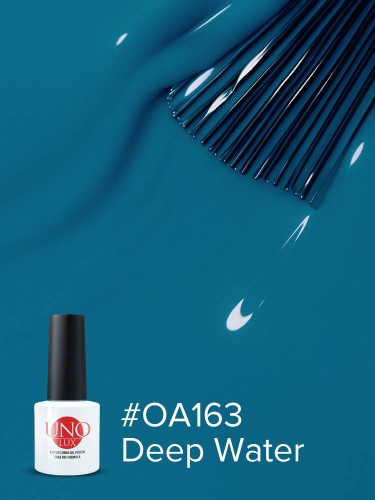 UNO LUX, OA163 Гель-лак Deep Water - Глубокая вода, 8 г фото 3