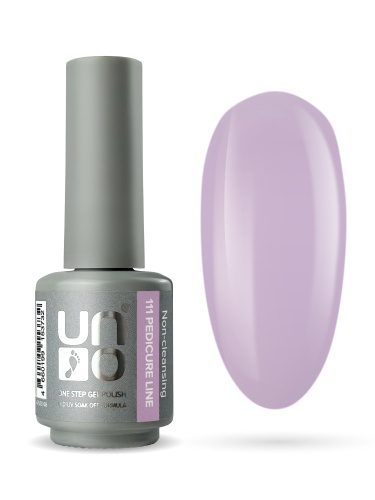 UNO, PEDICURE LINE, 111 Однофазный гель-лак, светло-лиловый, 8 г