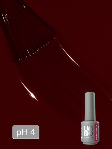 UNO, PEDICURE LINE, 102 Однофазный гель-лак, бордовый, 8 г фото 3