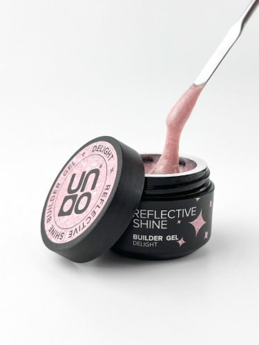 UNO, Моделирующий цветной гель Reflective Shine Builder Gel Delight, 15 г