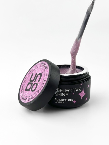 UNO, Моделирующий цветной гель Reflective Shine Builder Gel Luxury, 15 г