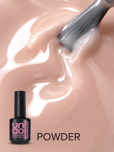 UNO, Гель-лак базовый UNO Rubber Color Base Gel, 12 г Powder фото 3