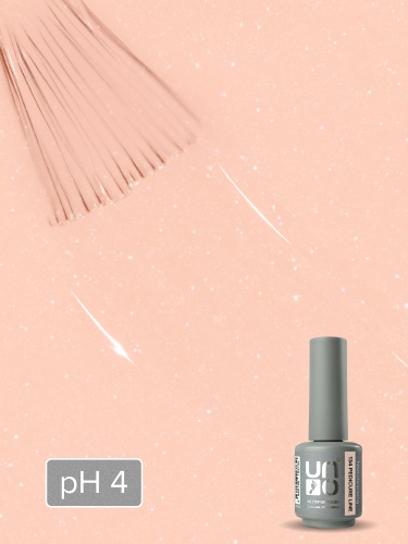 UNO, PEDICURE LINE, 134 Однофазный гель-лак, бежевый с шиммером, 8 г фото 3
