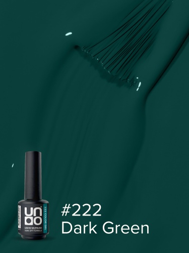 UNO, Гель-лак 222 Темно-зеленый - Dark Green, 8 г фото 4