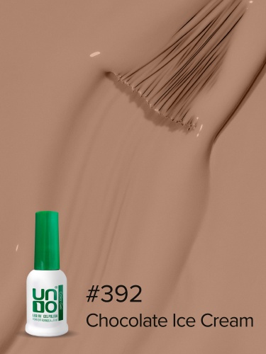 UNO, Гель-лак 392 Шоколадное мороженое - Сhocolate Ice Сream, 8 мл фото 4