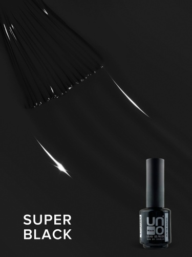 UNO, Гель-лак Супер Черный - Super Black, 10 г фото 3