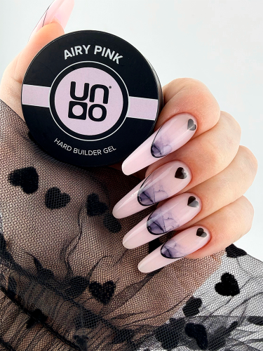UNO, Моделирующий цветной гель Hard Builder Gel Airy Pink, 15 г фото 11