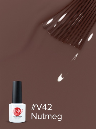 UNO LUX, V42 Гель-лак Nutmeg - Мускатный орех, 8 г фото 3