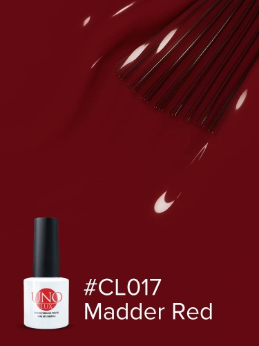 UNO LUX, CL017 Гель-лак Madder Red - Мареновый красный, 8 г фото 3