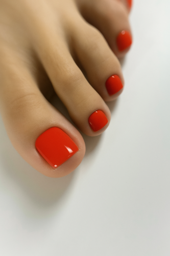 UNO, PEDICURE LINE, 105 Однофазный гель-лак, алый, 8 г фото 2